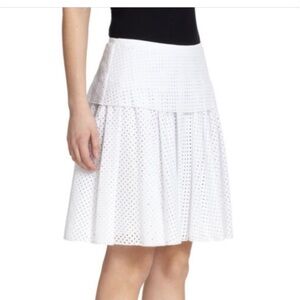 RAG & BONE White Lakewood Cotton Eyelet Skirt Size 6
